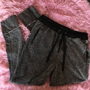 Poof! Black and white joggers